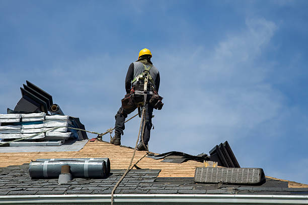 Professional Roof Replacement technician working in Dexter, NM
